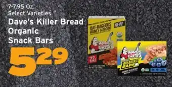 Dave's killer bread organic snack bars