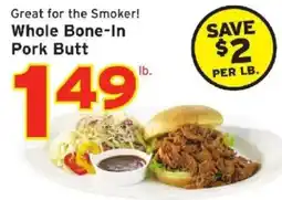 Hannaford Whole Bone-In Pork Butt offer