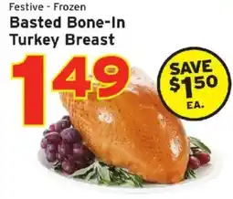 Hannaford Festive Frozen Basted Bone-In Turkey Breast offer