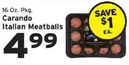 Hannaford Carando Italian Meatballs offer