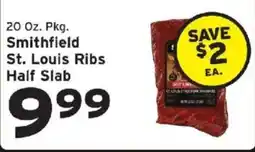 Hannaford Smithfield st. louis ribs half slab offer