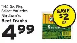 Hannaford Nathan's Beef Franks offer