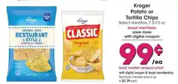 Food 4 Less Kroger potato or tortilla chips offer
