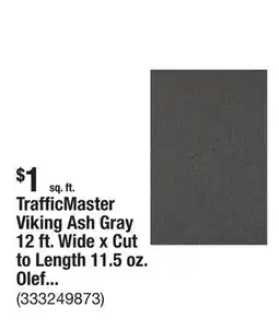 The Home Depot TrafficMaster Viking Ash Gray 12 ft. Wide x Cut to Length 11.5 oz. Olefin Loop Carpet offer