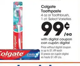 Food 4 Less Colgate Toothpaste offer