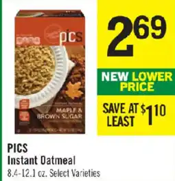 Price Chopper Pics Instant Oatmeal offer