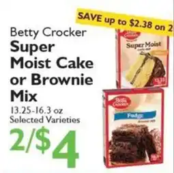 Festival Foods Betty Crocker super moist cake or brownie mix offer