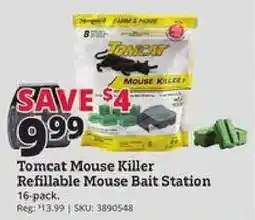 Rural King Tomcat mouse killer refillable mouse bait station offer