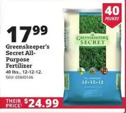 Rural King Greenskeeper's Secret All-Purpose Fertilizer offer