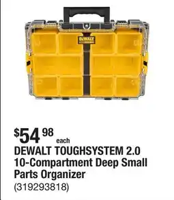 The Home Depot DEWALT TOUGHSYSTEM 2.0 10-Compartment Deep Small Parts Organizer offer
