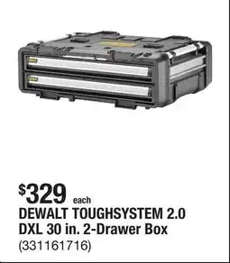 The Home Depot DEWALT TOUGHSYSTEM 2.0 DXL 30 in. 2-Drawer Box offer