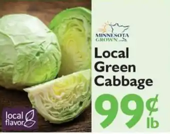 Minnesota Grown Local Green Cabbage