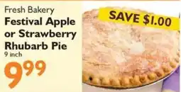 Festival Foods Fresh Bakery Festival Apple or Strawberry Rhubarb Pie offer