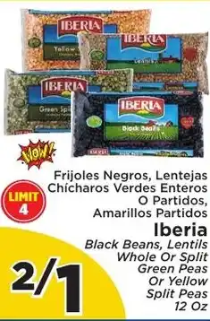 Presidente Iberia Black Beans, Lentils Whole Or Split Green Peas Or Yellow Split Peas offer