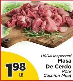 Usda inspected masa de cerdo pork cushion meat