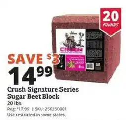 Rural King Crush Signature Series Sugar Beet Block offer