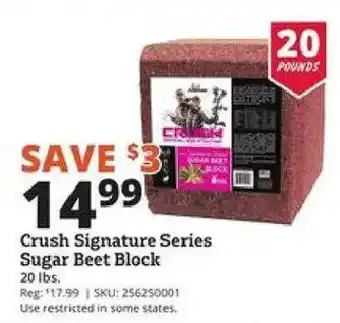 Crush Signature Series Sugar Beet Block
