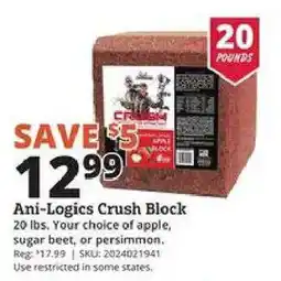Rural King Ani-Logics Crush Block offer