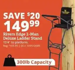 Rural King Rivers Edge 1-Man Deluxe Ladder Stand offer