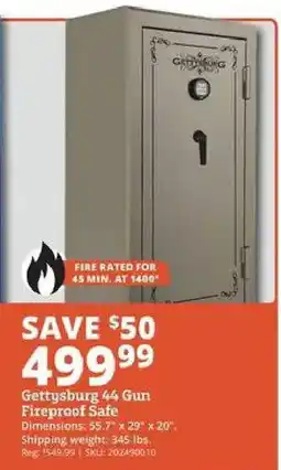 Rural King Gettysburg 44 Gun Fireproof Safe offer