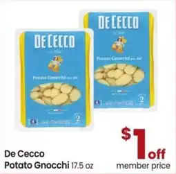 Albertsons De Cecco Potato Gnocchi offer