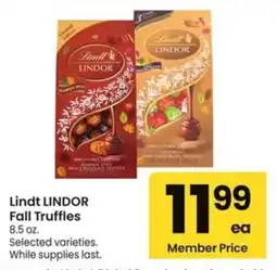 Albertsons Lindt LINDOR Fall Truffles offer