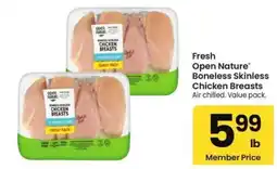 Albertsons Open Nature Boneless Skinless Chicken Breasts offer