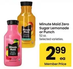 Albertsons Minute Maid Zero Sugar Lemonade or Punch offer