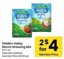 Albertsons Hidden Valley Ranch Dressing Mix offer