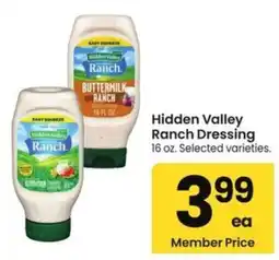 Albertsons Hidden Valley Ranch Dressing offer