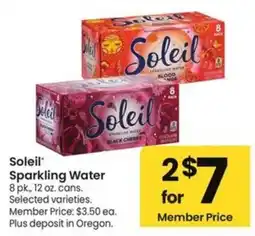 Albertsons Soleil Sparkling Water offer