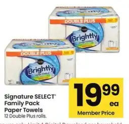 Albertsons Signature Select Family Pack Paper Towels offer