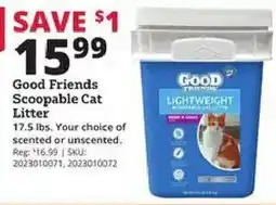 Rural King Good Friends Scoopable Cat Litter offer