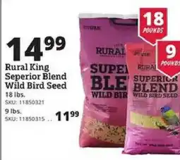 Rural King Rural King superior blend wild bird seed offer