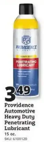 Rural King Providence Automotive Heavy Duty Penetrating Lubricant offer