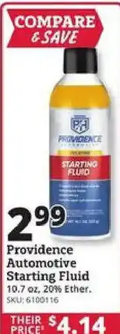 Rural King Providence Automotive Starting Fluid offer