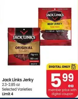 Albertsons Jack Links Jerky offer
