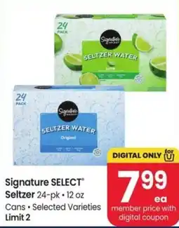 Albertsons Signature Select Seltzer offer