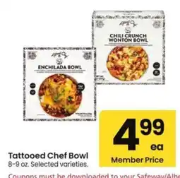 Albertsons Tattooed Chef Bowl offer