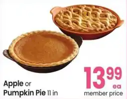 Albertsons Apple or Pumpkin Pie offer