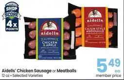 Albertsons Aidells Chicken Sausage or Meatballs offer