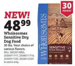 Rural King Wholesomes Sensitive Dry Dog Food offer