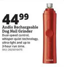 Rural King Andis rechargeable dog nail grinder offer