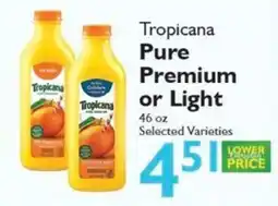 Festival Foods Tropicana Pure Premium or Light offer