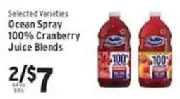 Associated Ocean Spray cranberry juice blends offer