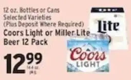 Associated Coors Light or Miller Lite Beer offer