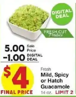 United Supermarkets Fresh Cut Produce Fresh Mild, Spicy or Hatch Guacamole offer