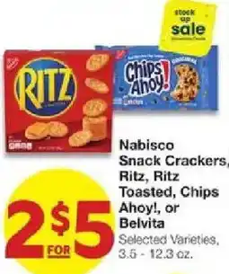 United Supermarkets Nabisco Snack Crackers, Ritz, Ritz Toasted, Chips Ahoy! or Belvita offer