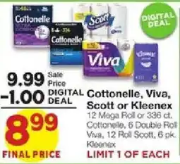 United Supermarkets Cottonelle, Viva, Scott or Kleenex offer