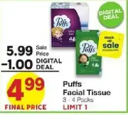 United Supermarkets Puffs Facial Tissue offer